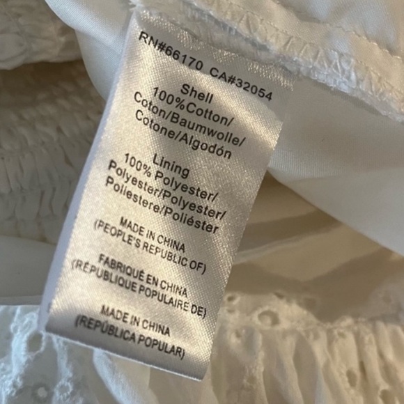 $198 NWT Anthropologie Hutch Size Medium White Eyelet Cropped Jumpsuit Cotton - Picture 4 of 6